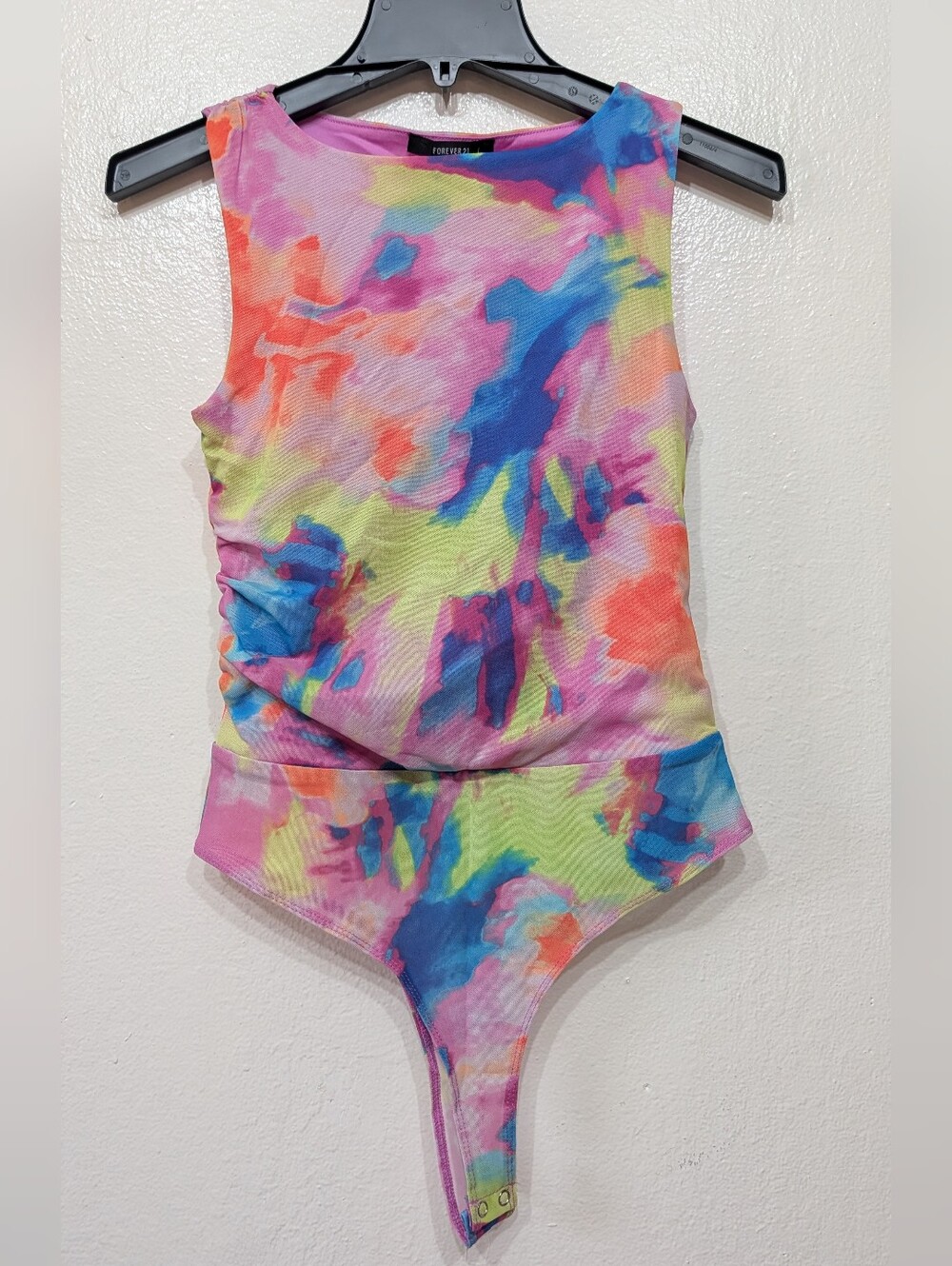 Forever 21 Multicolor Tie-Dye Tank One-Piece (Pink, Blue, Yellow, Orange, Green)
